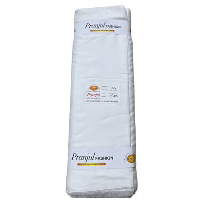 White Pranjul Rayon Cotton Fabric