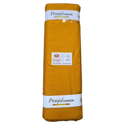 Mustard Light Pranjul Rayon Cotton Fabric