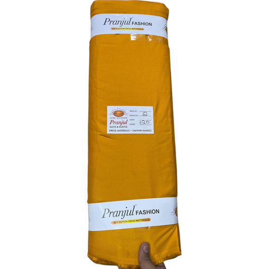 Mustard Light Pranjul Rayon Cotton Fabric