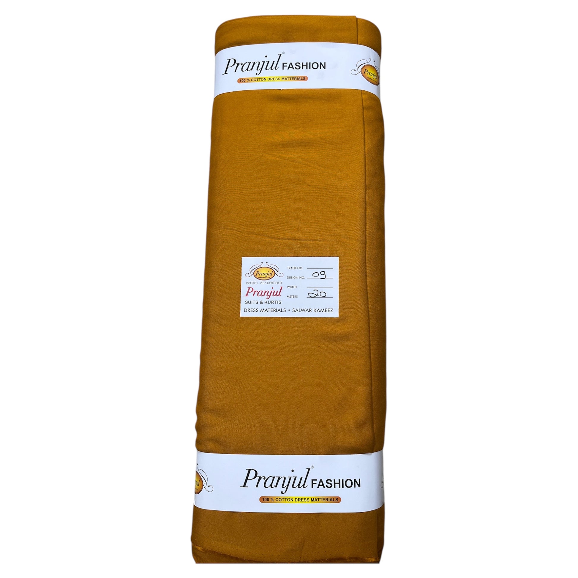 Mustard Dark Pranjul Rayon Cotton Fabric