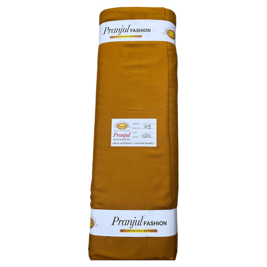 Mustard Dark Pranjul Rayon Cotton Fabric