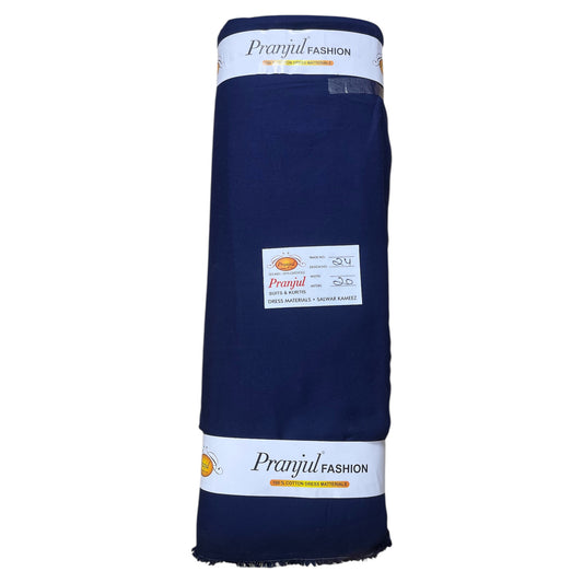 Navy Blue Pranjul Rayon Cotton Fabric
