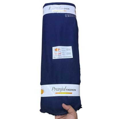 Navy Blue Pranjul Rayon Cotton Fabric