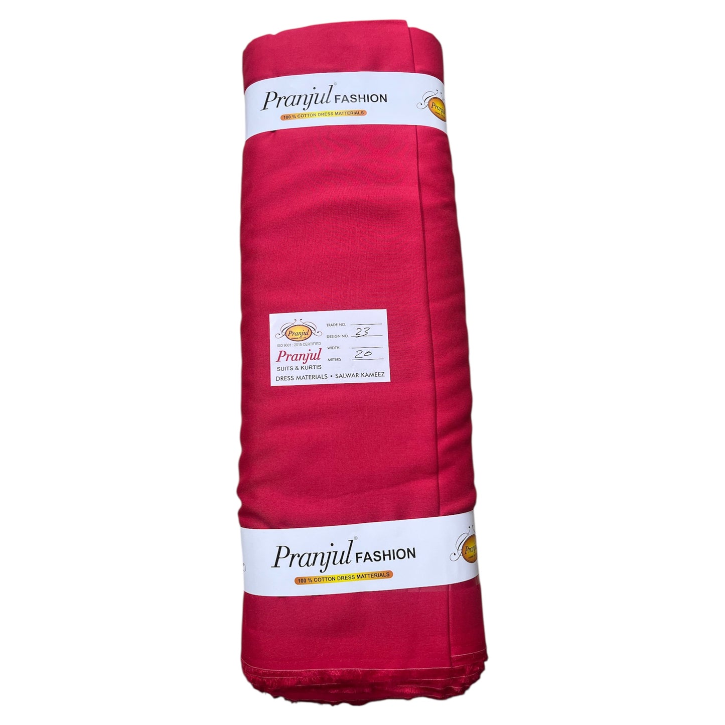 Gajri Pranjul Rayon Cotton Fabric