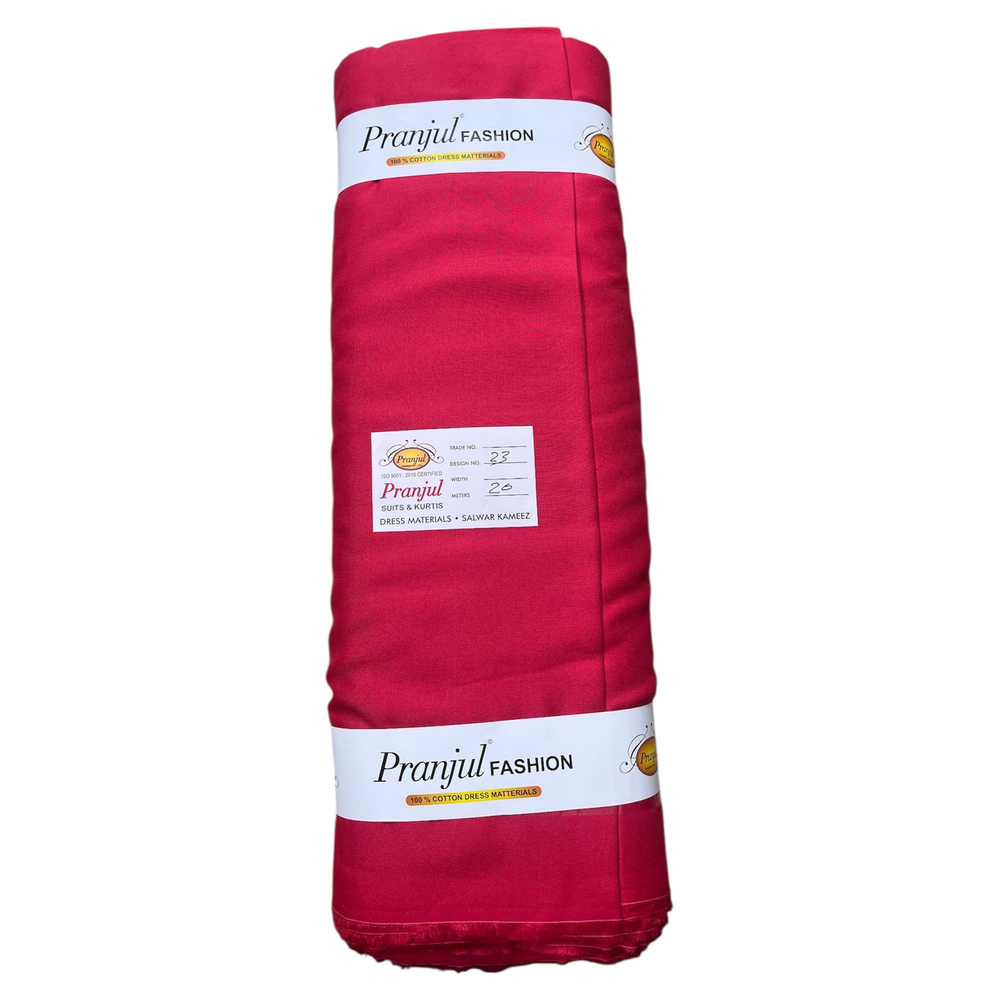 Gajri Pranjul Rayon Cotton Fabric