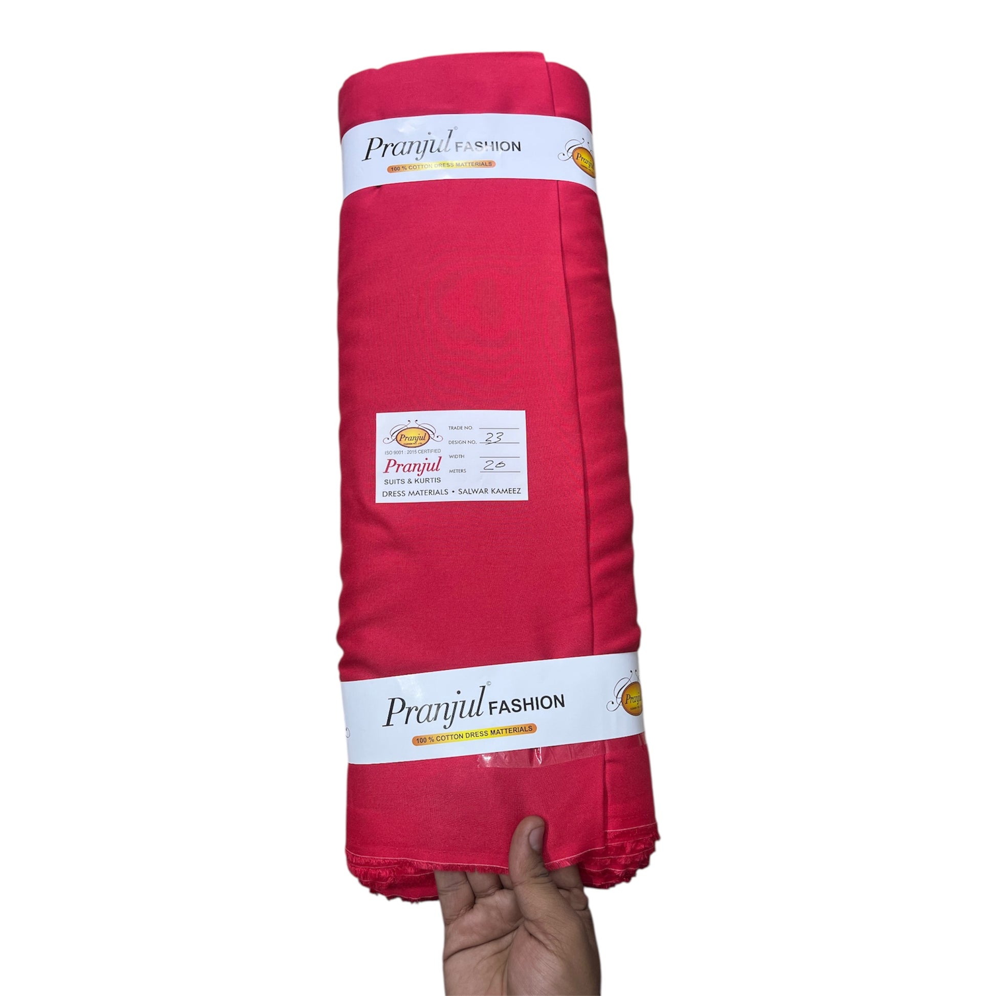 Gajri Pranjul Rayon Cotton Fabric