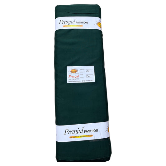  Bottle Green Pranjul Rayon Cotton Fabric