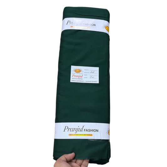  Bottle Green Pranjul Rayon Cotton Fabric