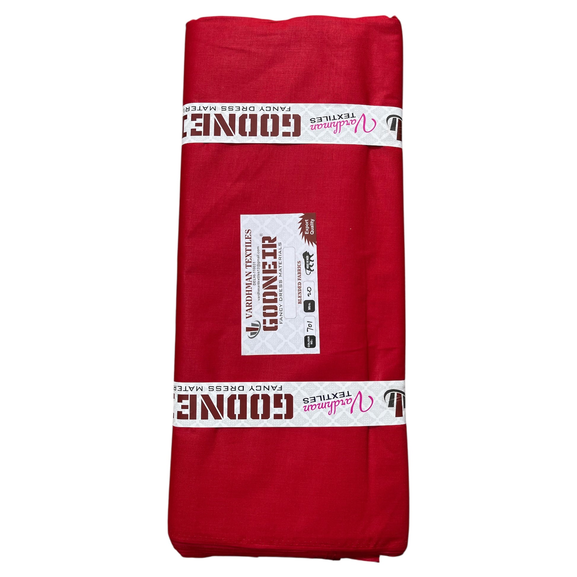  Red Poly Cotton Fabric