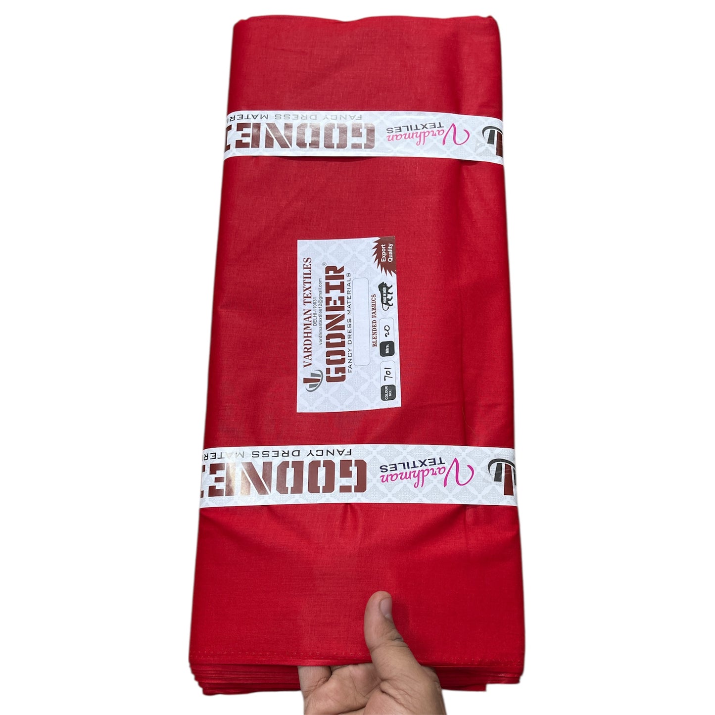  Red Poly Cotton Fabric