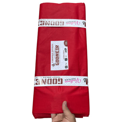  Red Poly Cotton Fabric