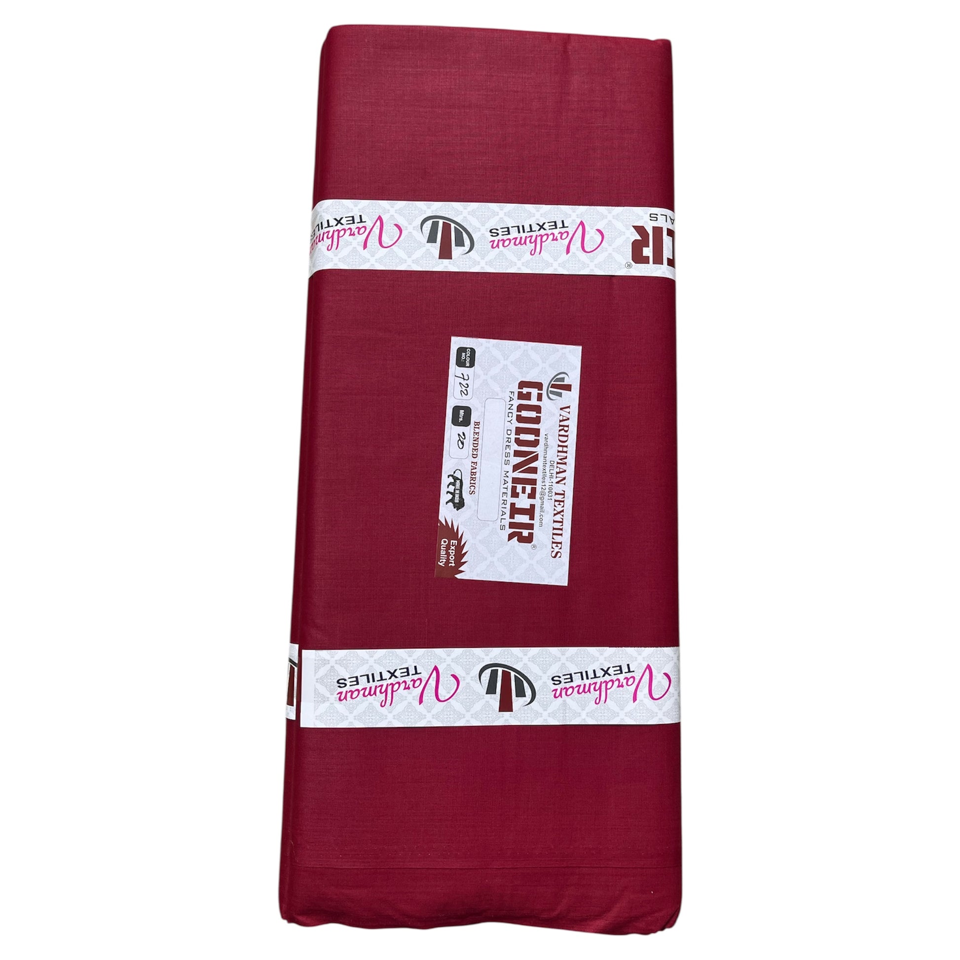 Mehroon Poly Cotton Fabric