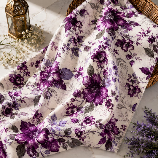 Buy Combo Floral Rayon Printed with Wine Rayon Cotton Fabric 064