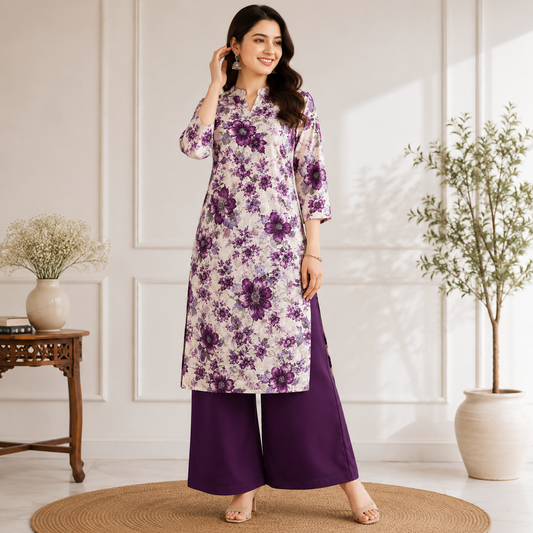 Buy Combo Floral Rayon Printed with Wine Rayon Cotton Fabric 064