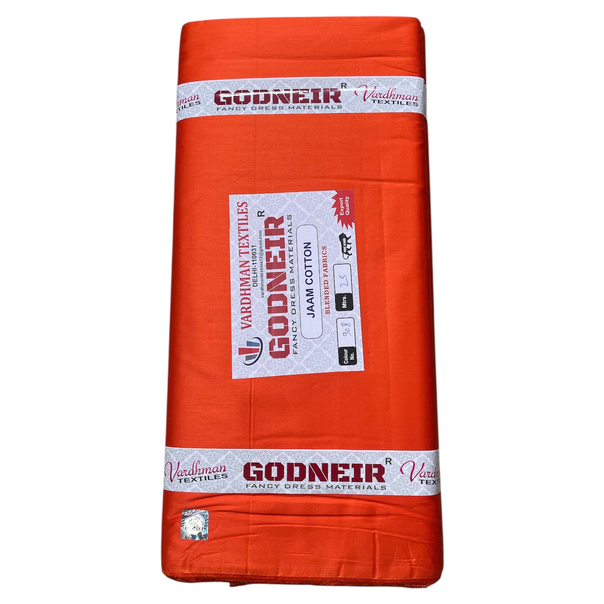 Orange Jaam Cotton Fabric