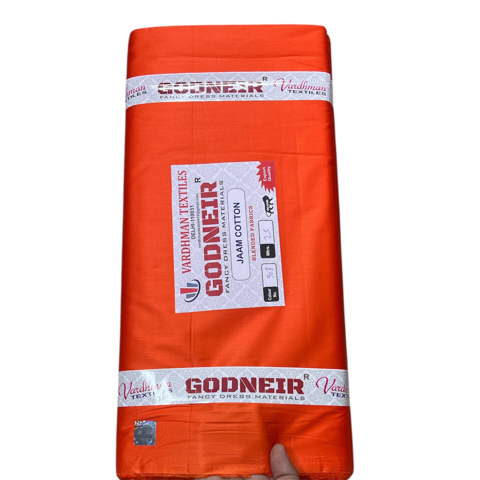 Orange Jaam Cotton Fabric