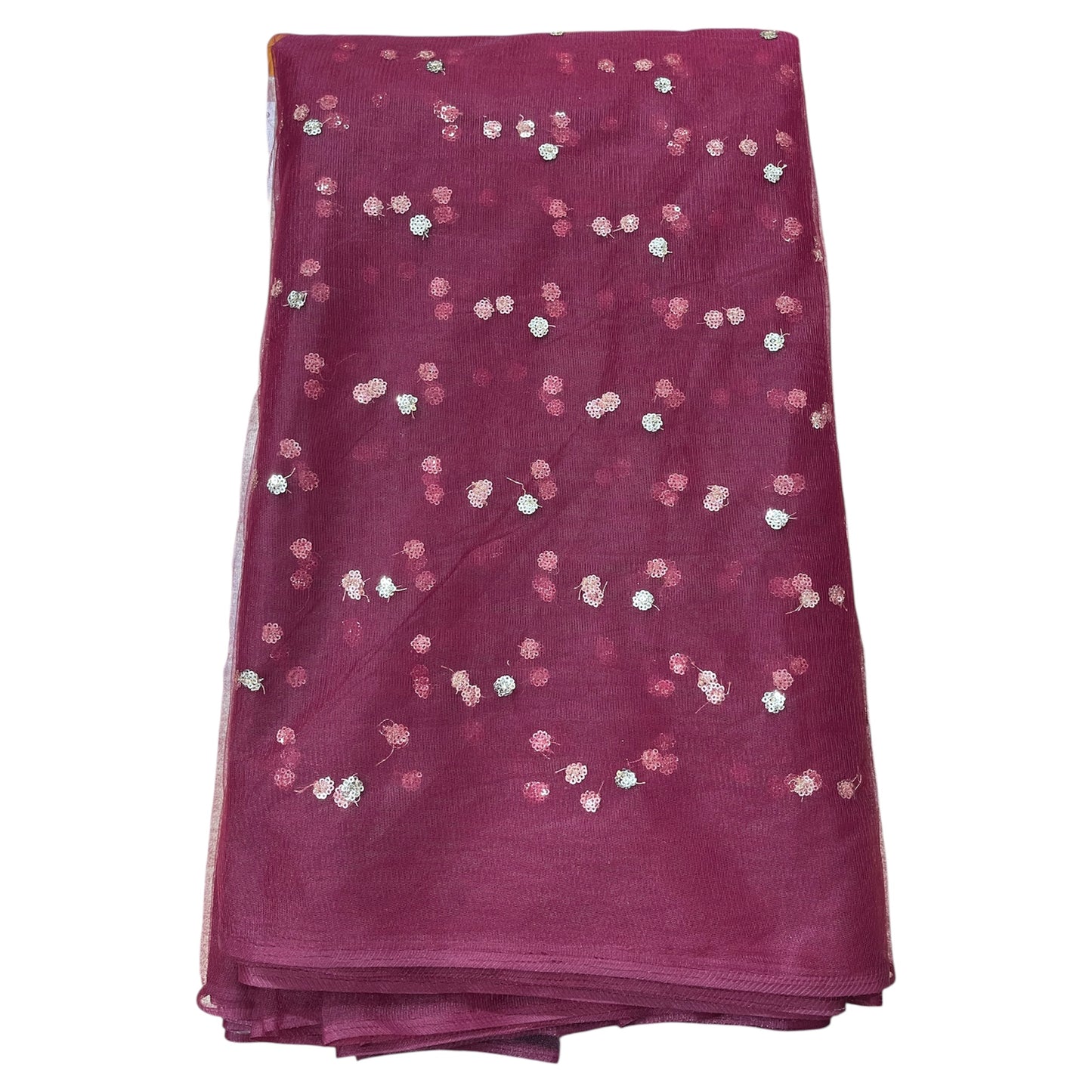 Mehroon Butti Net Fabric