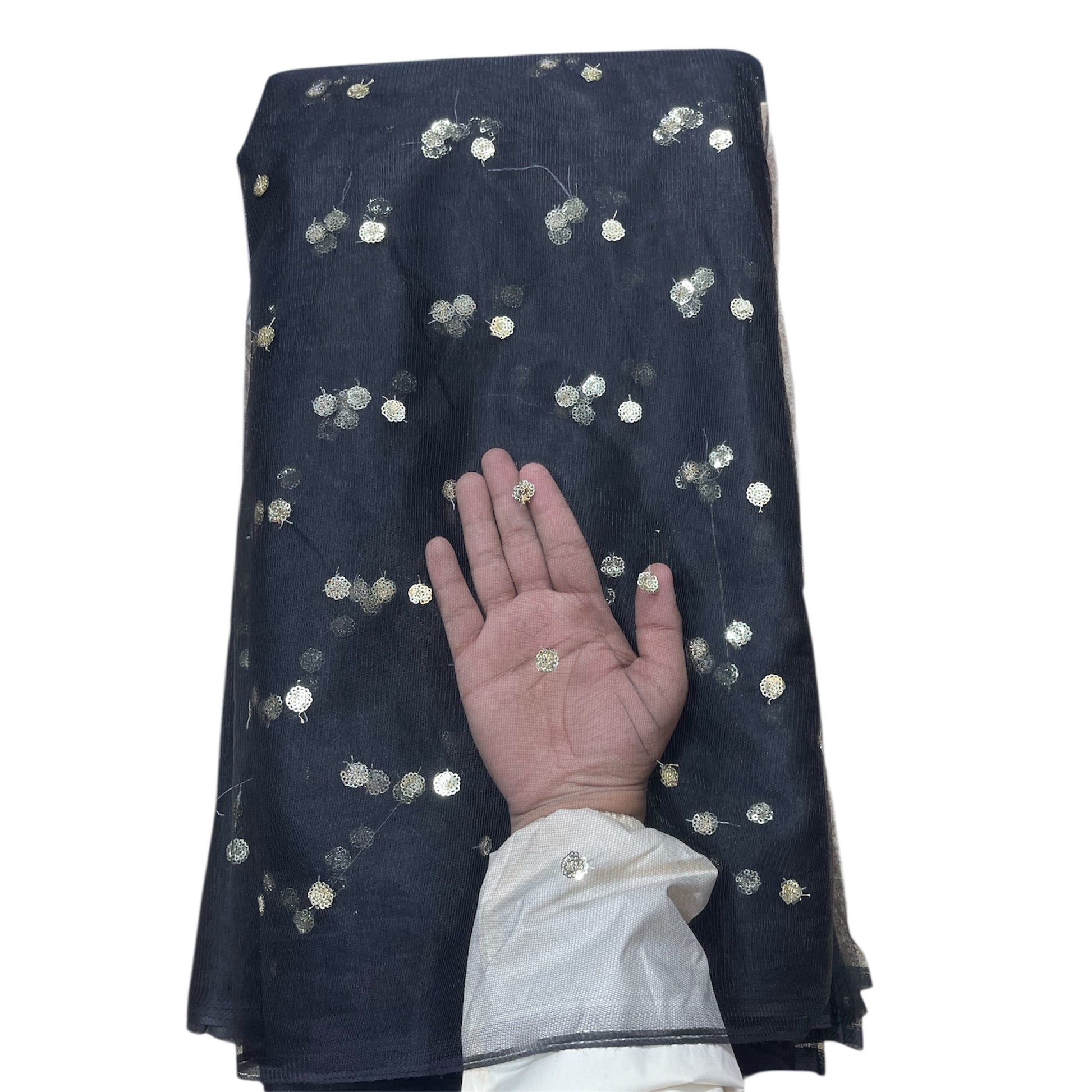 Black Butti Net Fabric