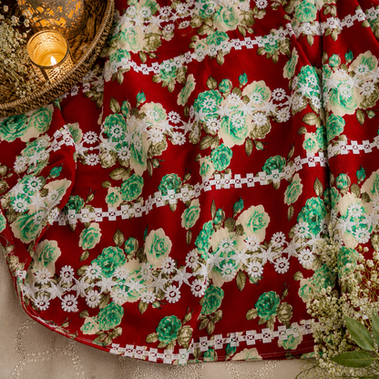 Buy Rayon Print with Kadai Top & Apliq Plazo Bottom (071)