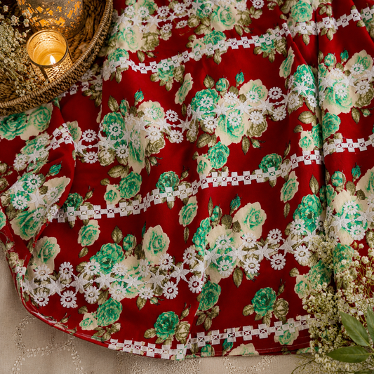Buy Rayon Print with Kadai Top & Apliq Plazo Bottom (071)