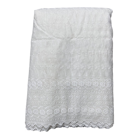 Poly Cotton Chikankari Fabric