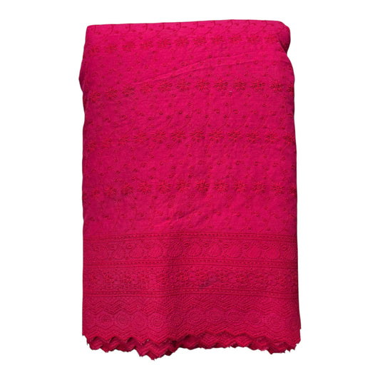 Poly Cotton Chikankari Fabric