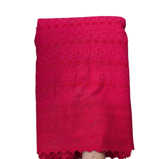 Poly Cotton Chikankari Fabric