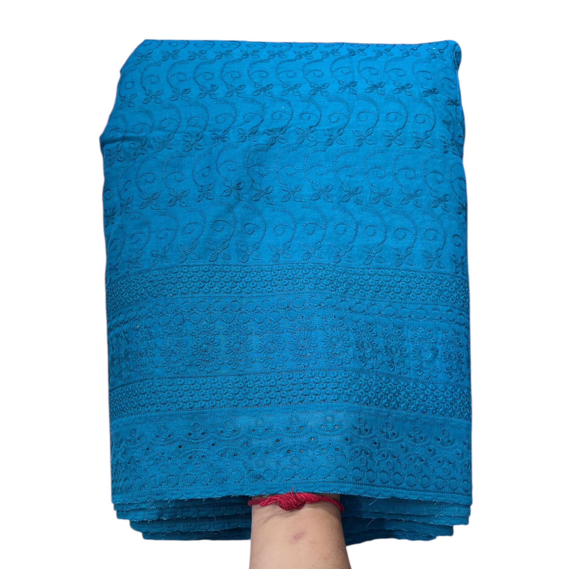 Poly Cotton Chikankari Fabric