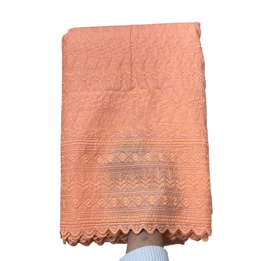 Poly Cotton Chikankari Fabric