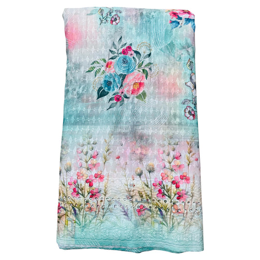 Cotton Digital Chikankari Fabric