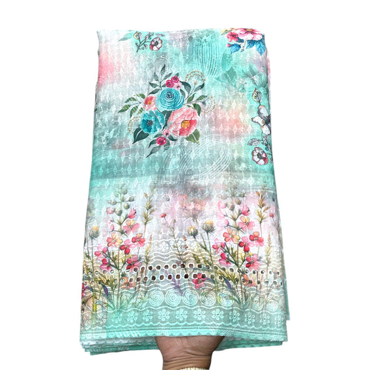 Cotton Digital Chikankari Fabric