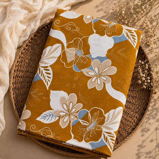 Buy Combo Floral Rayon Print Diamond with Apliq Plazo Fabric 046
