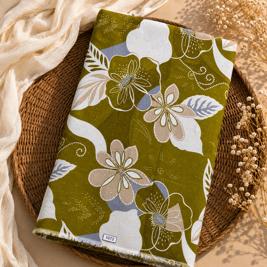 Buy Combo Floral Rayon Print Diamond with Apliq Plazo Fabric 047