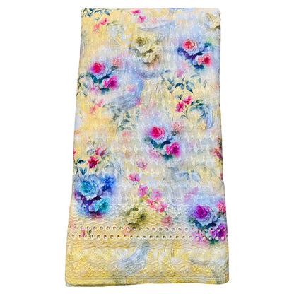 Cotton Digital Chikankari Fabric