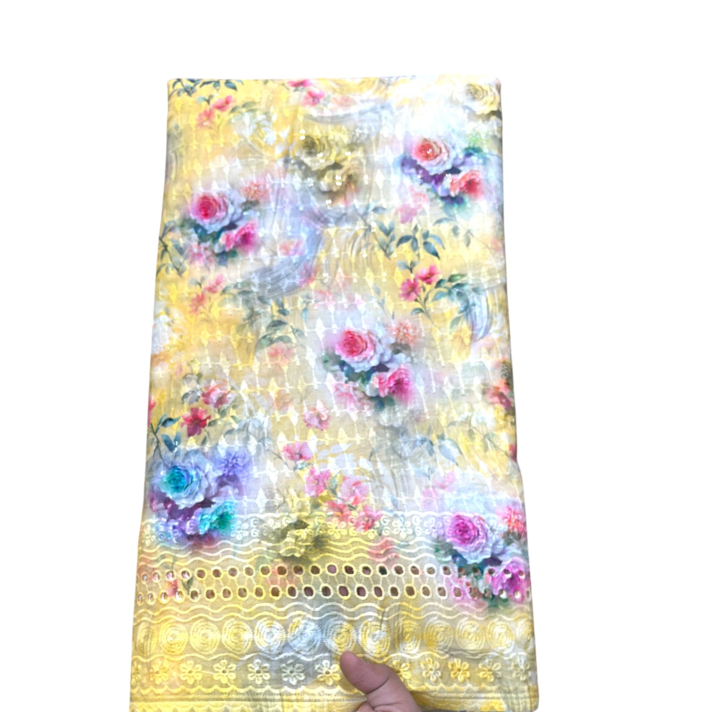Cotton Digital Chikankari Fabric
