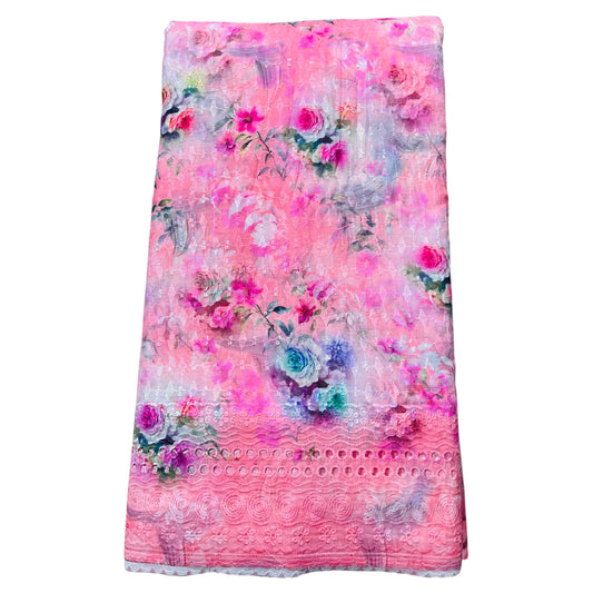 Cotton Digital Chikankari Fabric