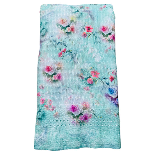 Cotton Digital Chikankari Fabric