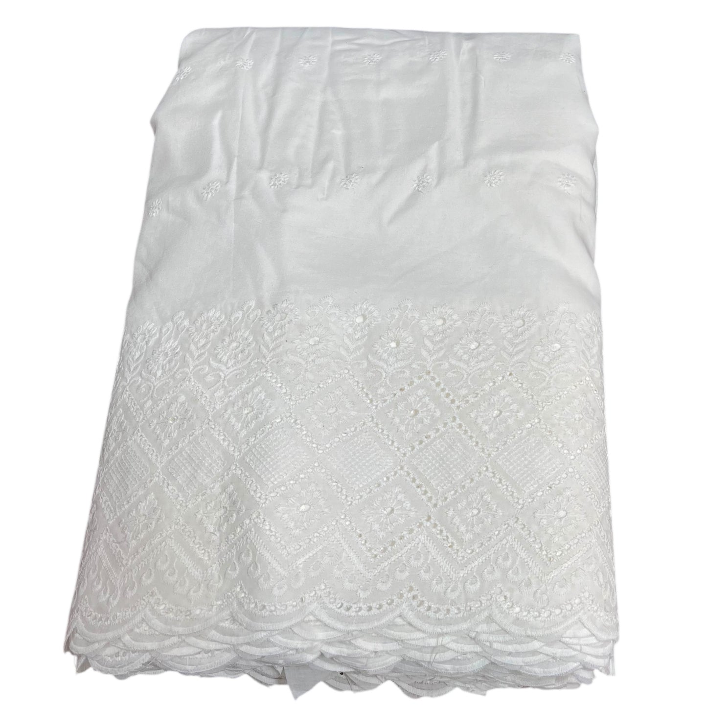 Cotton Chikankari Plazo Fabric