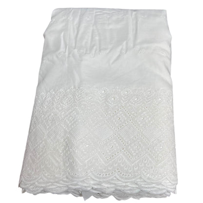 Cotton Chikankari Plazo Fabric