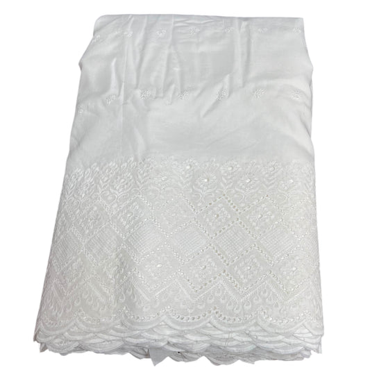 Cotton Chikankari Plazo Fabric