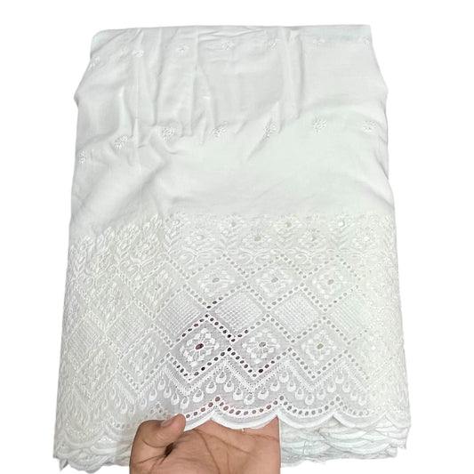 Cotton Chikankari Plazo Fabric