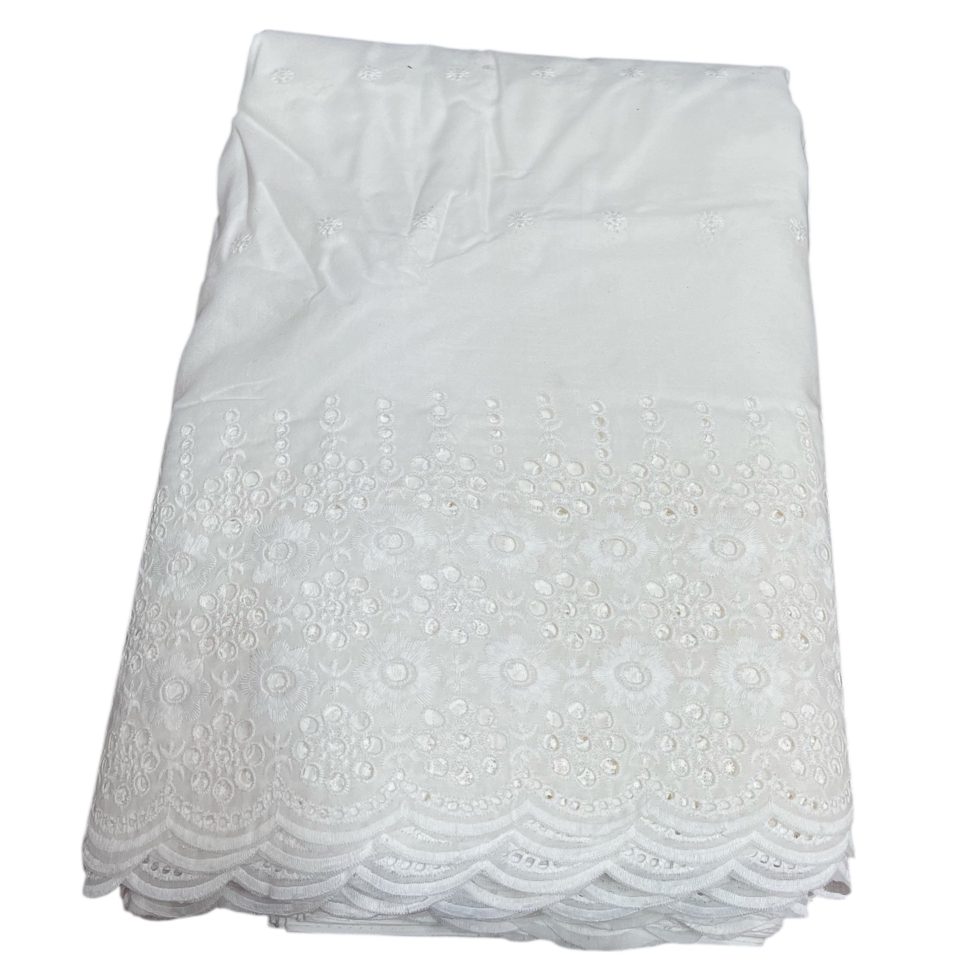 Cotton Chikankari Plazo Fabric
