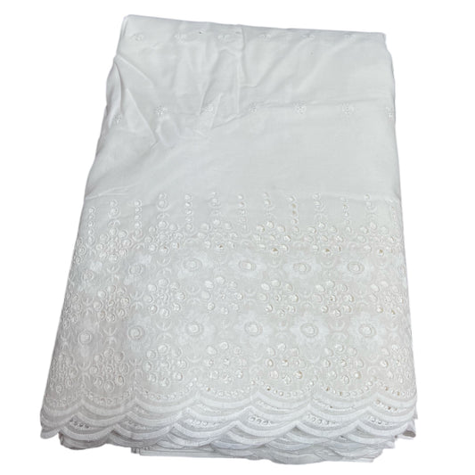 Cotton Chikankari Plazo Fabric