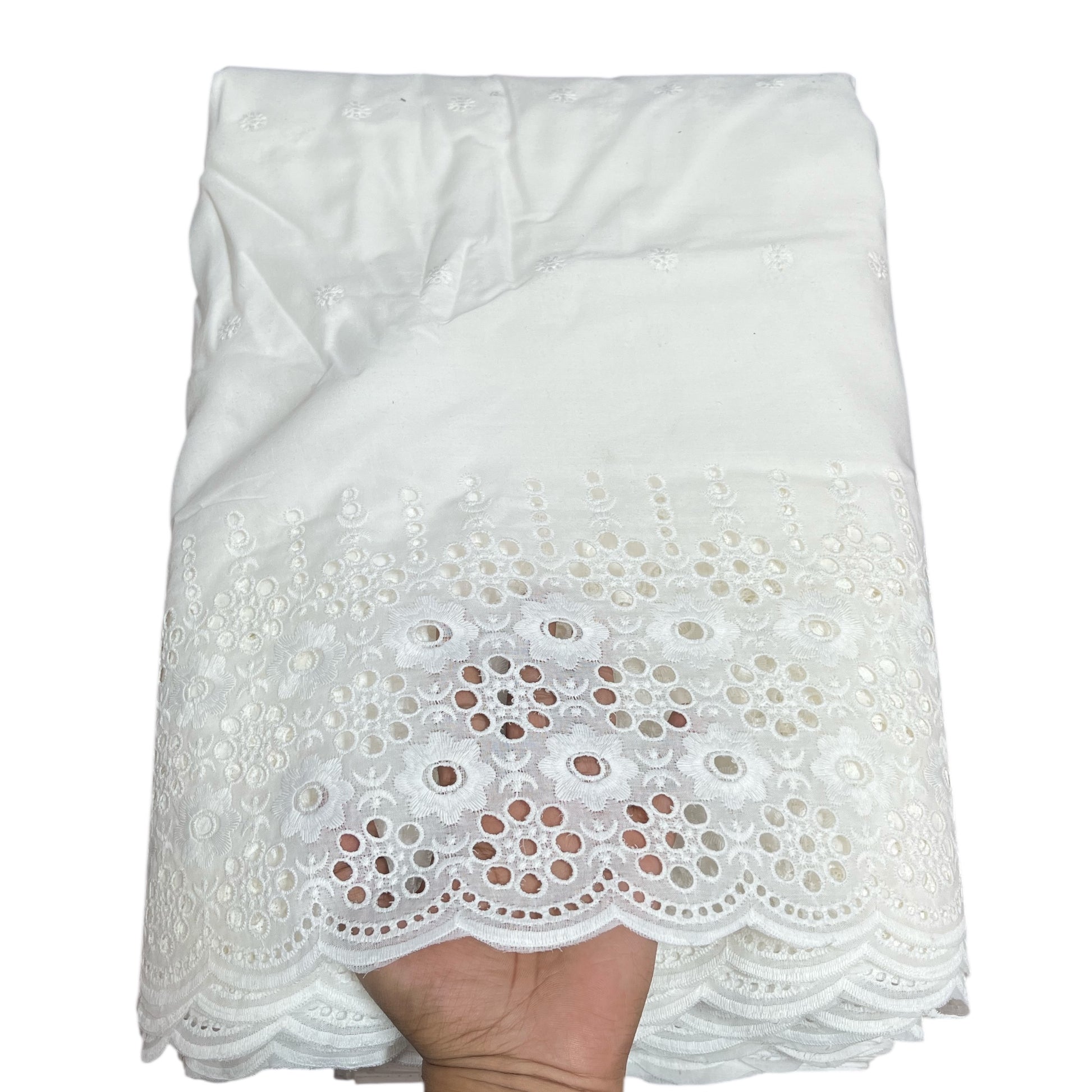 Cotton Chikankari Plazo Fabric