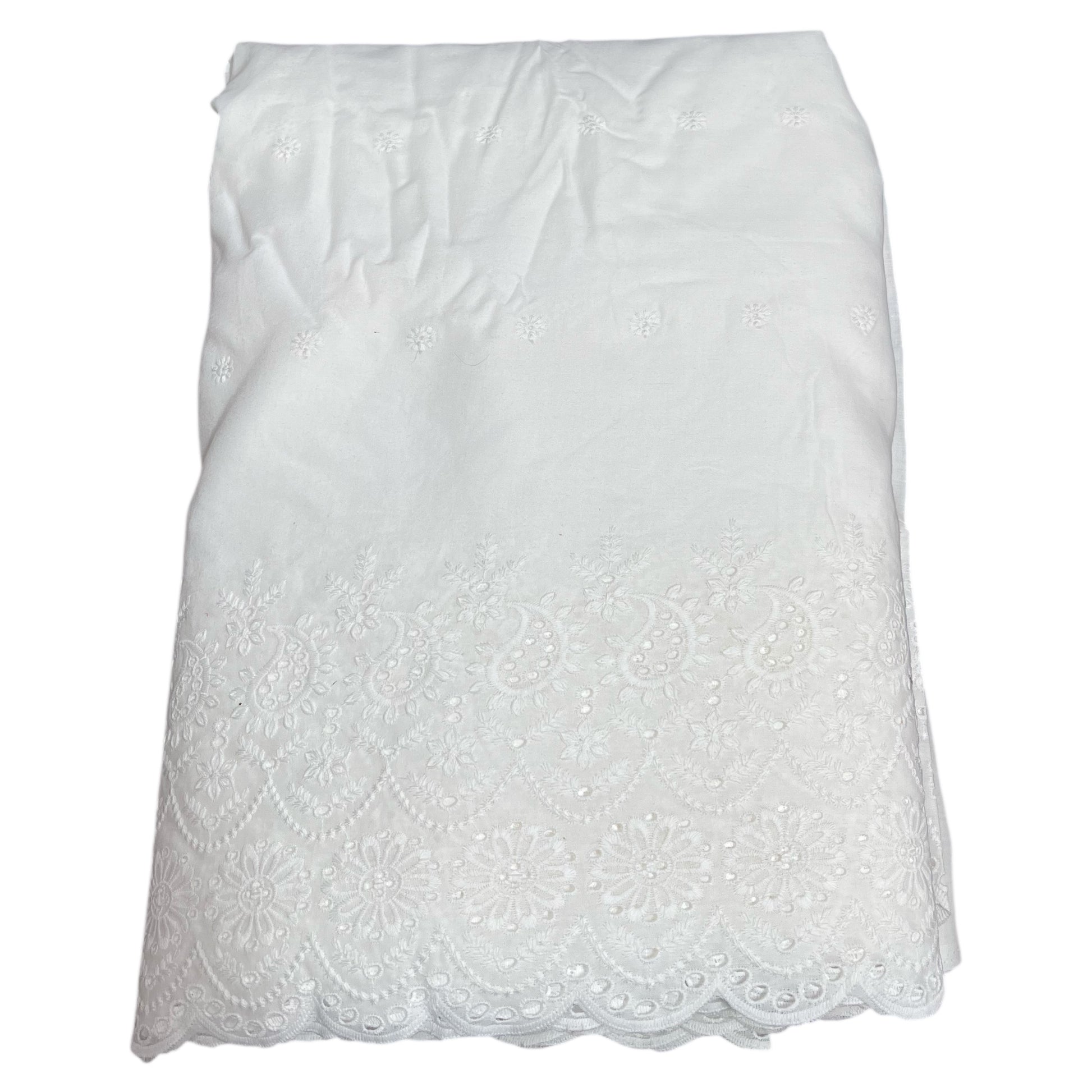 Cotton Chikankari Plazo Fabric