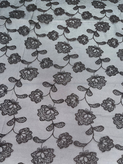 Nylon Net Dyed Embroidery Fabric