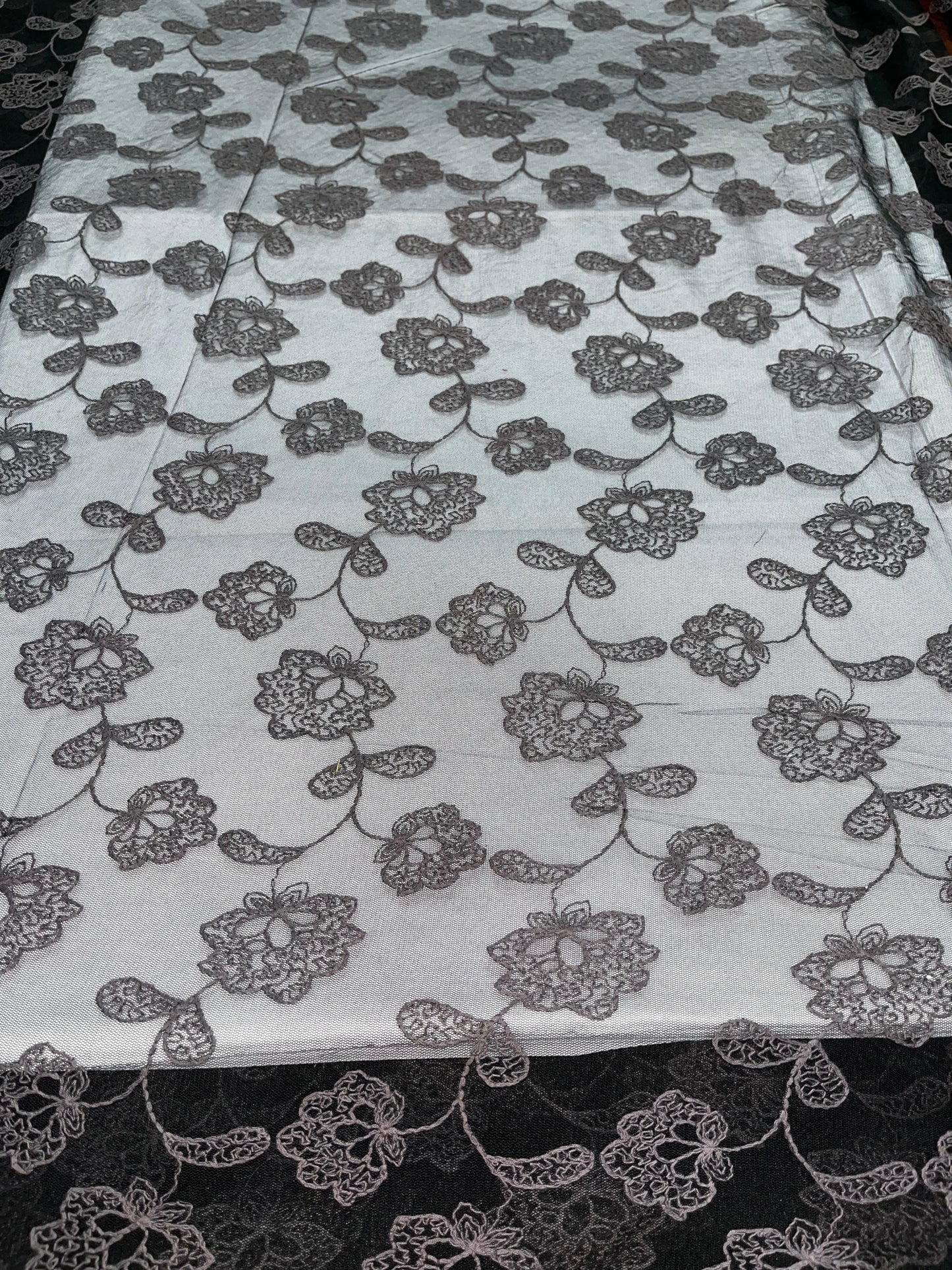 Nylon Net Dyed Embroidery Fabric