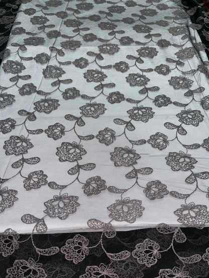 Nylon Net Dyed Embroidery Fabric