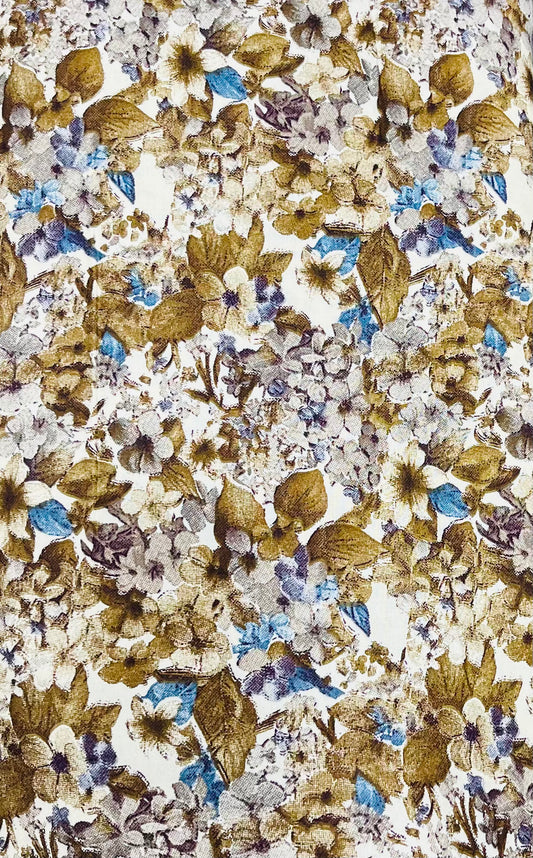 Buy Mustard Rayon Printed Cotton Fabric D.NO. 203