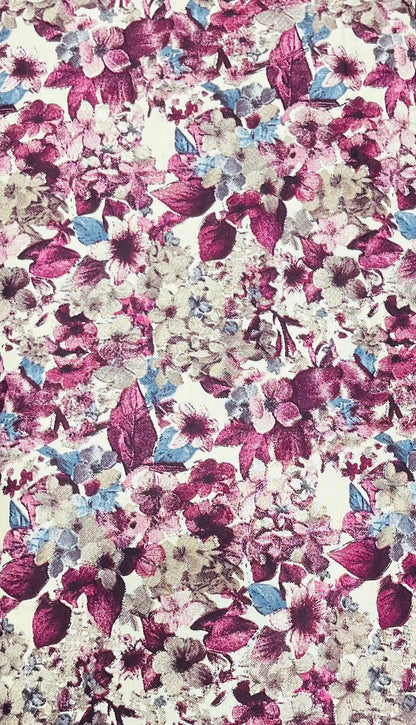 Buy Wine Rayon Printed Cotton Fabric D.NO. 202